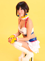 Mana Mizuno Asian is such hot cupcake in latex outfit and boots