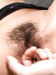 Mio Hiragi Asian sucks dick and is fucked with middle finger