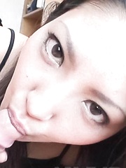 SAYA Asian boytoy touches shlong with feet and sucks it so well