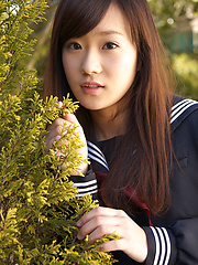 Teen Kana Yuuki is schoolgirl with nice face and slender figure