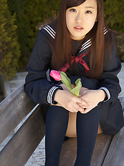 Teen Kana Yuuki is schoolgirl with nice face and slender figure